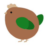 A brown and leaf chicken