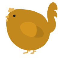 A ochre chicken