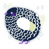 A tumblr and apple chicken with a lace pattern