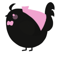 A black chicken with a neck-speckle pattern