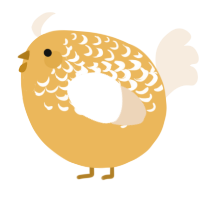 A honey and cream chicken with a half-lace pattern