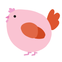 A rose and vermilion chicken