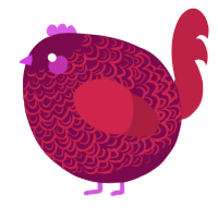 A wine and crimson chicken with a double-lace pattern