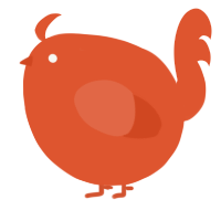 A vermilion chicken