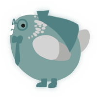 A turquoise and ash chicken with a neck-speckle pattern