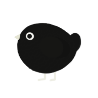 A black chicken with a lace pattern
