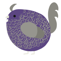 A overcast and ash chicken with a double-lace pattern