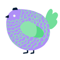 A lilac and spring chicken with a lace pattern