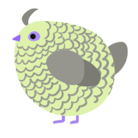 A apple and ash chicken with a lace pattern