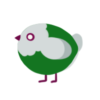 A leaf and silver chicken with a head pattern
