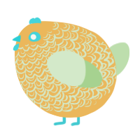 A honey and gluppy chicken with a double-lace pattern