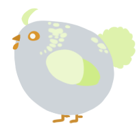 A mist and apple chicken with a neck-speckle pattern