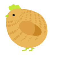 A honey and orange chicken with a bar pattern
