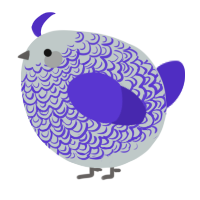 A silver and indigo chicken with a double-lace pattern