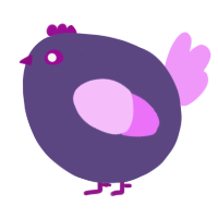A overcast and lavender chicken