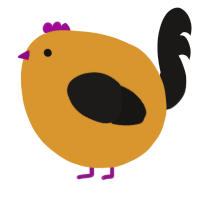 A orange and sable chicken