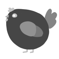 A maroon and ash chicken