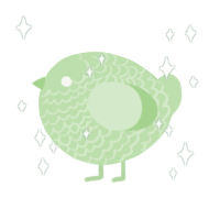 A gluppy chicken with a lace pattern