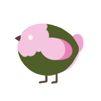 A olive and pink chicken with a head pattern