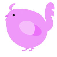 A lavender chicken