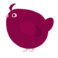A maroon chicken with a neck-band pattern