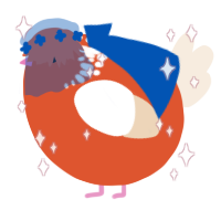 A vermilion and cream chicken with a neck-speckle pattern