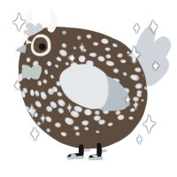 A bark and mist chicken with a speckle pattern