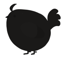 A sable chicken