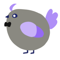 A ash and lilac chicken