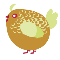 A gold and lemon chicken with a half-lace pattern