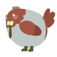 A silver and russet chicken with a head pattern