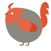 A ash and vermilion chicken with a head pattern