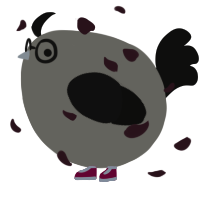 A ash and black chicken
