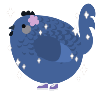 A honey chicken with a half-lace pattern