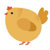 A honey and orange chicken with a neck-band pattern