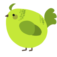 A lime and chartreuse chicken with a neck-band pattern