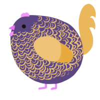 A overcast and honey chicken with a double-lace pattern