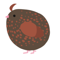 A bark and russet chicken with a speckle pattern