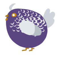 A overcast and mist chicken with a half-lace pattern