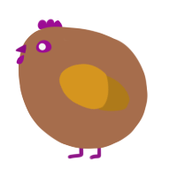 A brown and ochre chicken