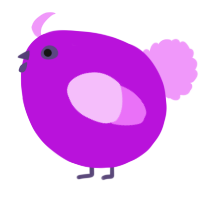 A amethyst and lavender chicken