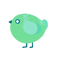 A spring and mint chicken with a neck-speckle pattern