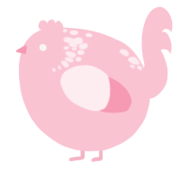 A rose chicken with a neck-speckle pattern
