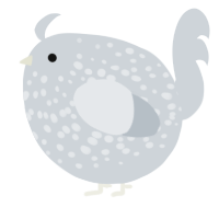 A mist chicken with a speckle pattern