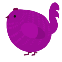 A plum chicken with a bar pattern