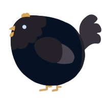 A cream and silver chicken with a head pattern
