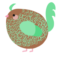 A brown and spring chicken with a double-lace pattern