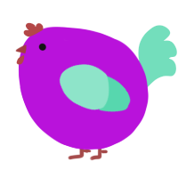 A amethyst and mint chicken