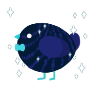 A tumblr and navy chicken with a bar pattern