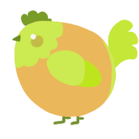 A honey and lime chicken with a head pattern